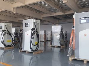 dc ev charger station finished products warehouse aegen